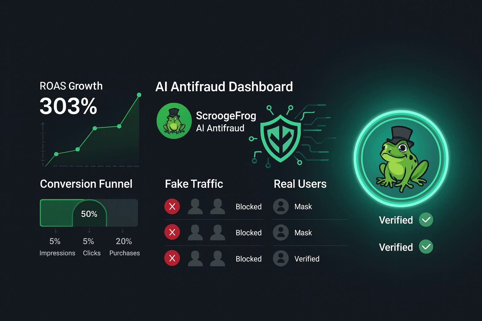 Increase Your ROAS with ScroogeFrog AI Antifraud 1 ScroogeFrog AI Antifraud