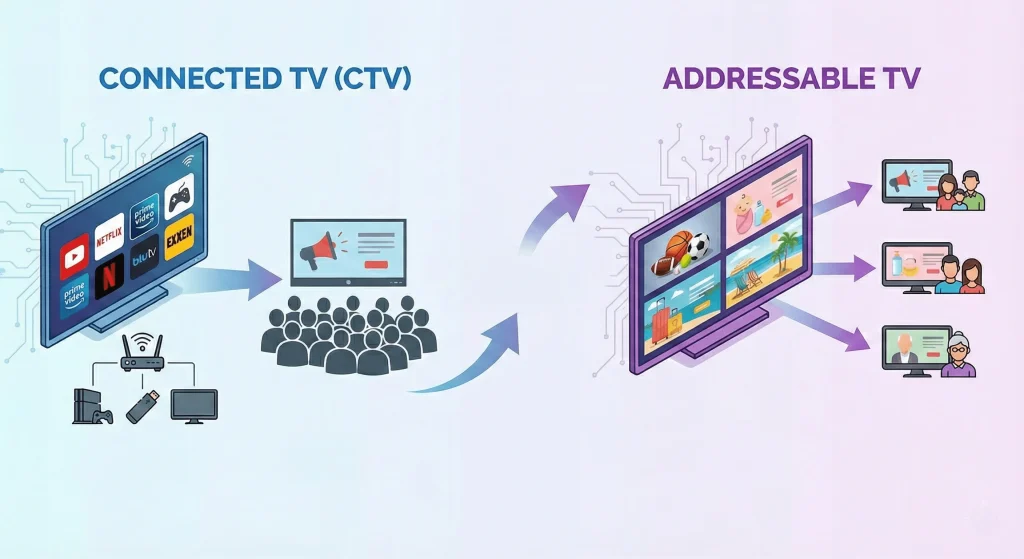 What Are the Differences Between Connected TV and Addressable TV?